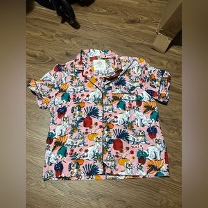 PrintFresh pajama short sleeve top🩷